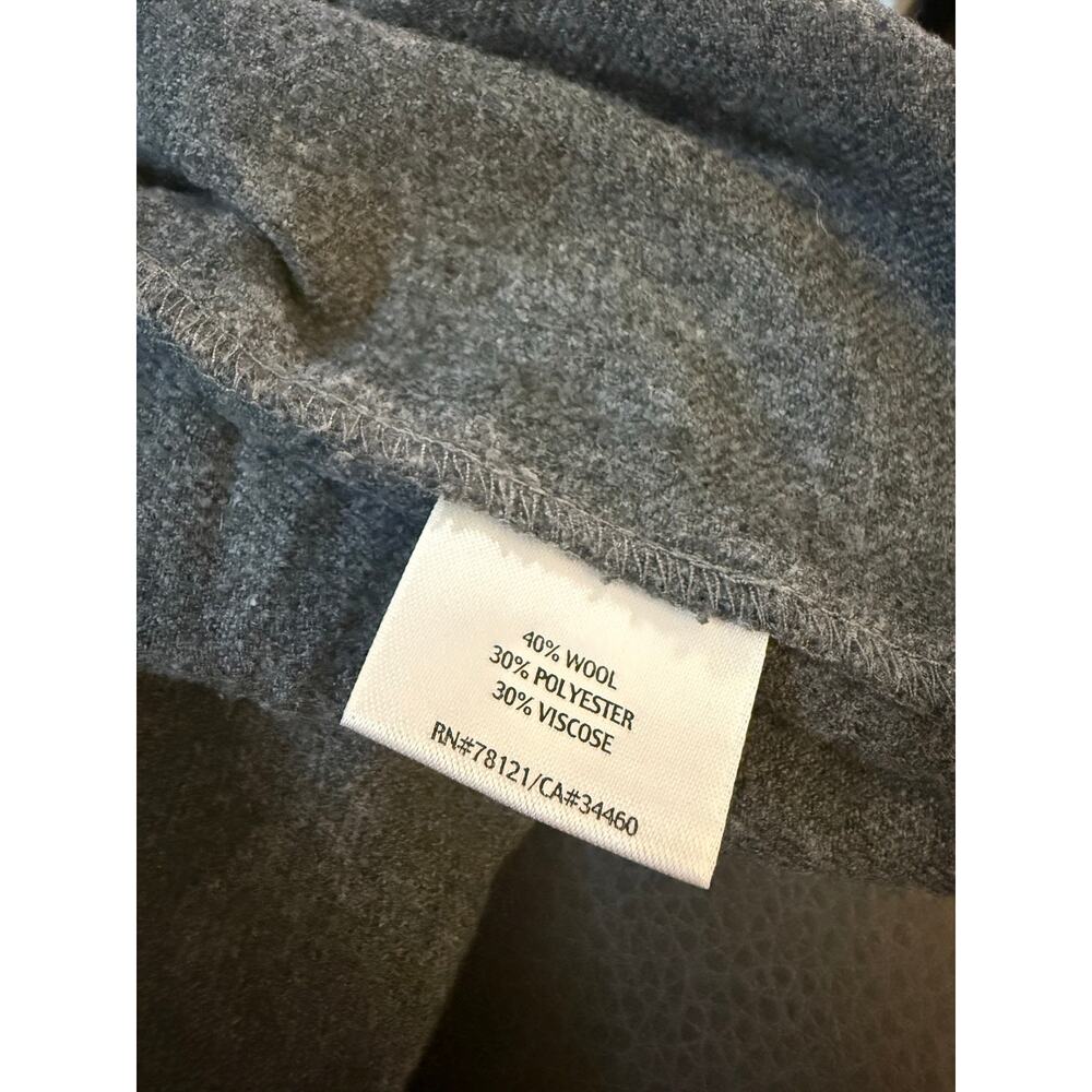 Eileen Fisher CHARCOAL Wool Blend Cami w/shirring Medium. Raw edge hem . - Picture 6 of 7